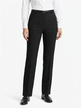 Lands' End Straight Leg/High Rise Elastic Waist Cotton Blend Pant- Sz. 12T